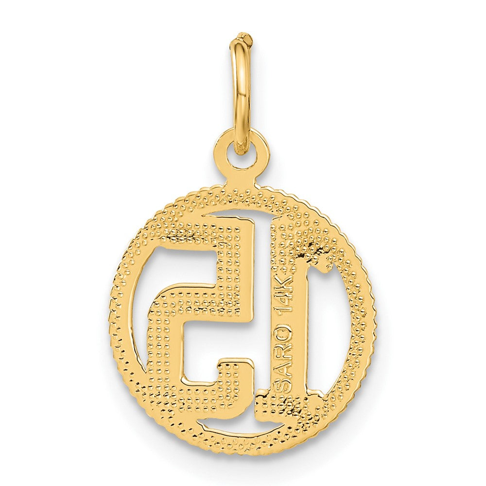 14k 15 in Circle Pendant