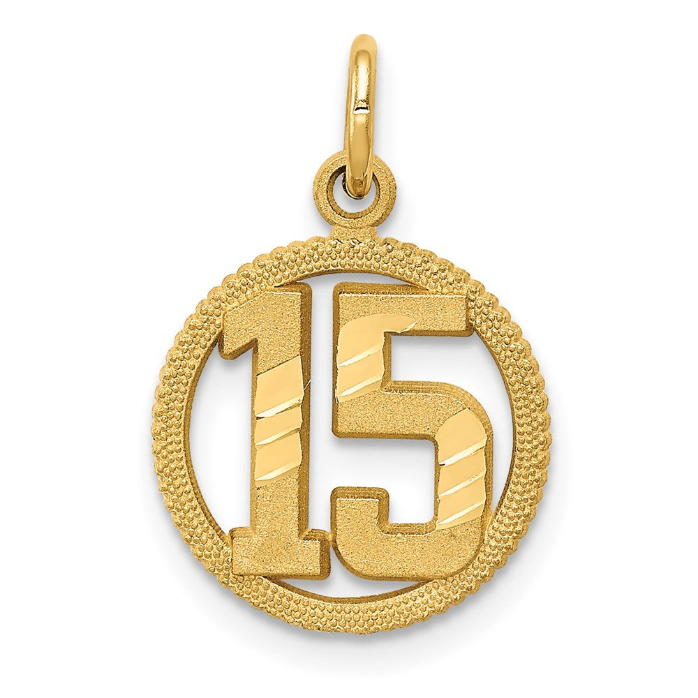 Casted;Diamond-cut;Polished;Satin;14k Yellow gold