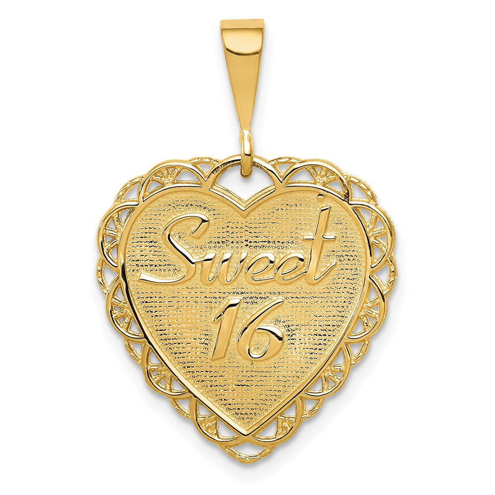Solid;Casted;Polished;Satin;14k Yellow gold;Reversible