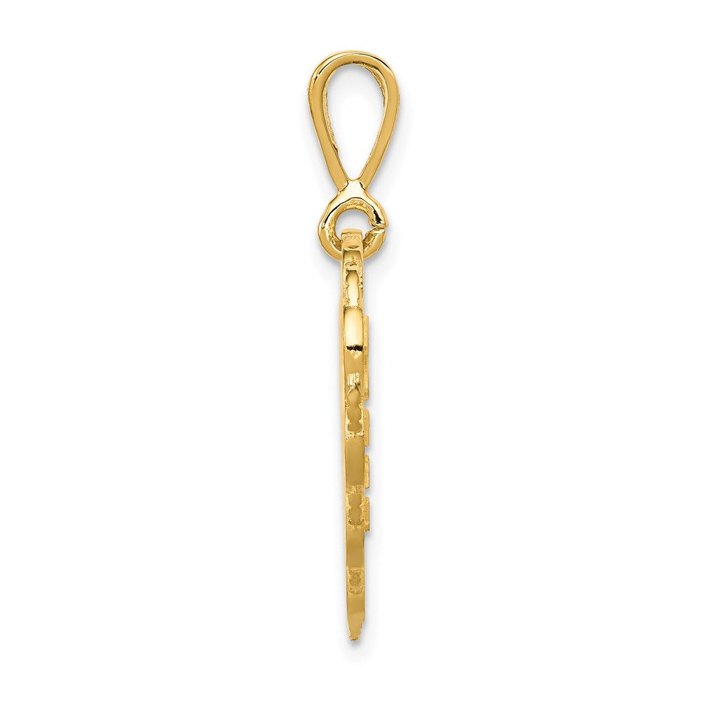 14k Reversible FOR MY DAUGHTER / YOU ARE MY PRIDE AND JOY Heart Charm