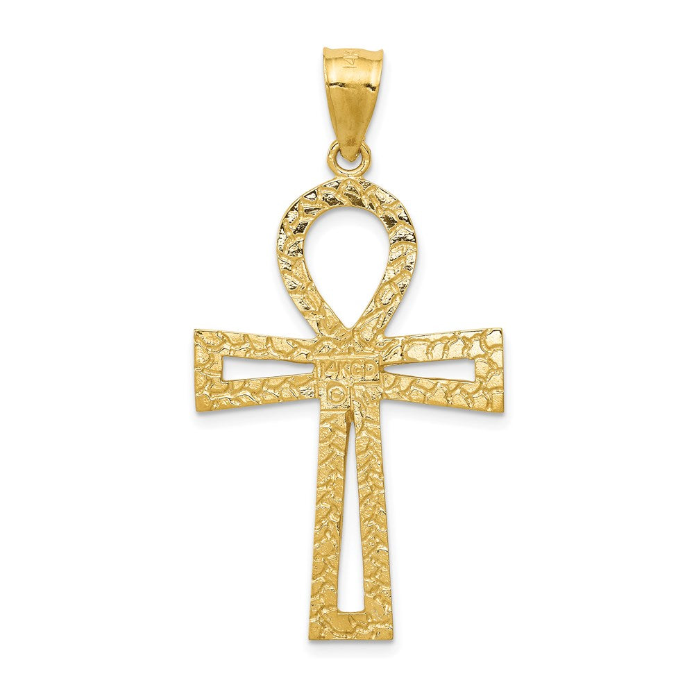 14k Large Ankh Cross Pendant