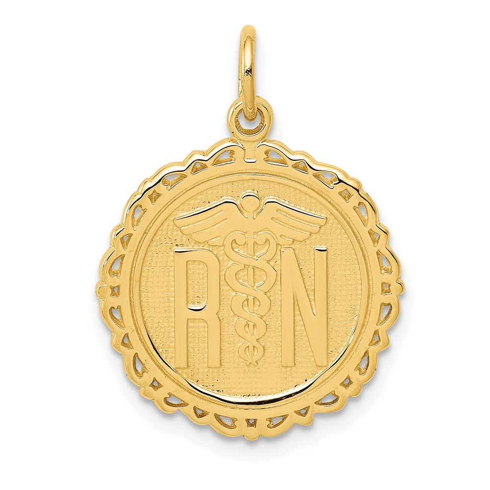 Solid;Casted;Polished;14k Yellow gold;Not engraveable;Textured;Textured back