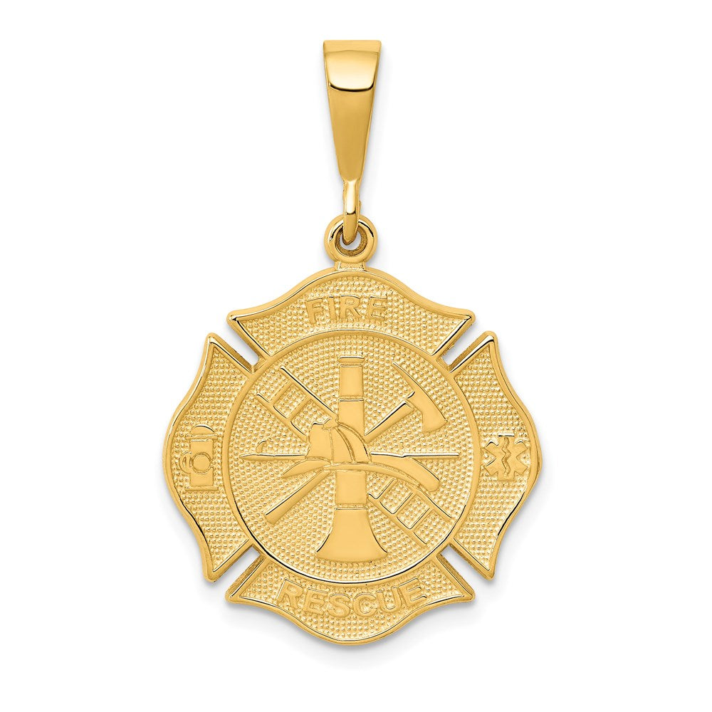 Solid;Casted;Polished;Satin;14k Yellow gold;Not engraveable;Textured back