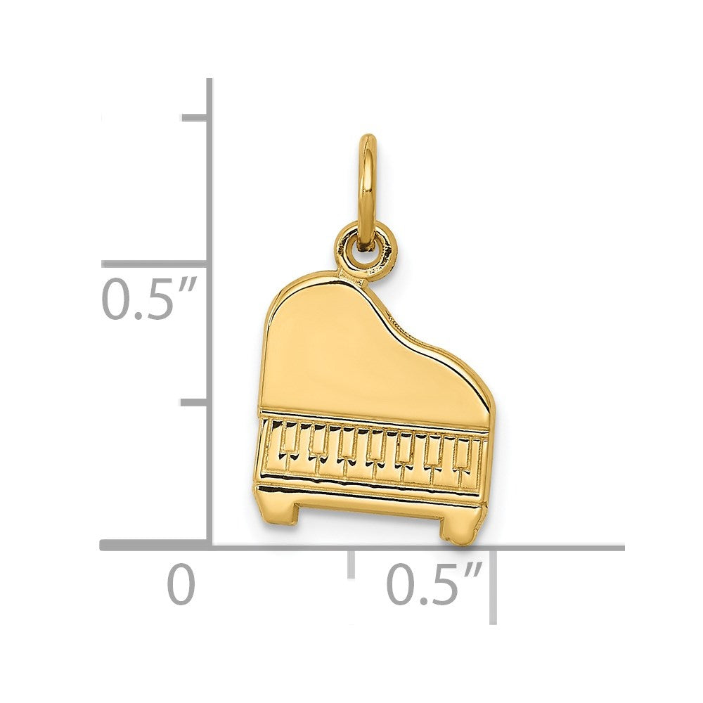 14k Baby Grand Piano Charm