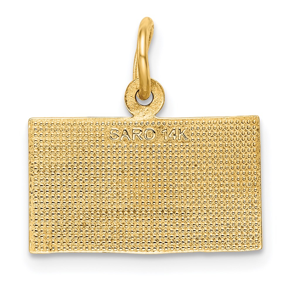 14k GOD BLESS AMERICA Flag Charm