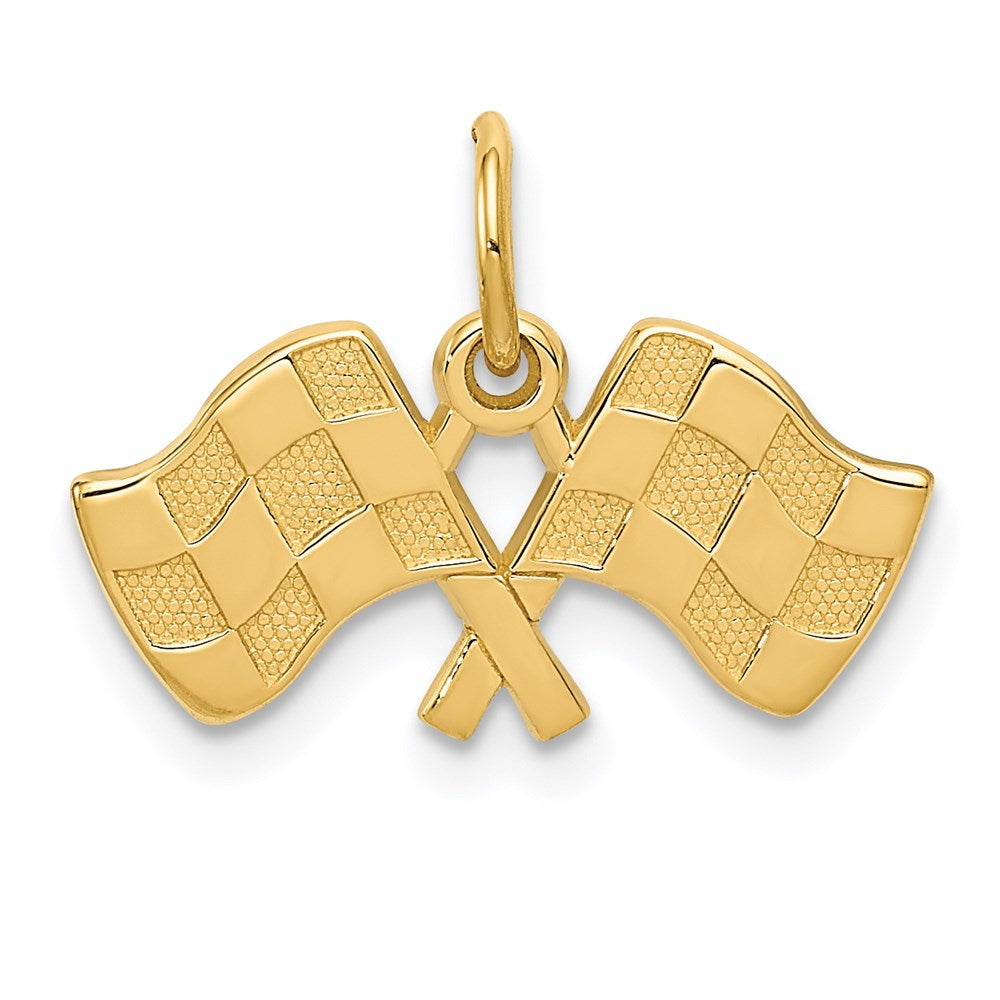 Solid;Casted;Polished;14k Yellow gold;Textured;Textured back;Flat