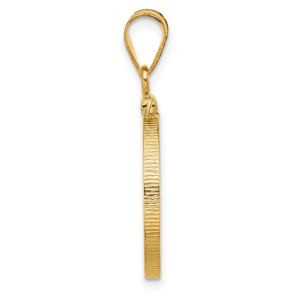 Wideband Distinguished Coin Jewelry 14k Polished 18.0mm x 1.35mm Screw Top Coin Bezel Pendant