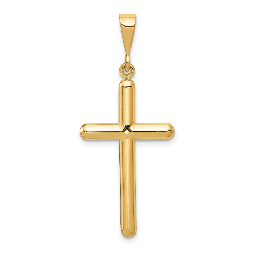 Solid;Polished;14k Yellow gold;Textured back