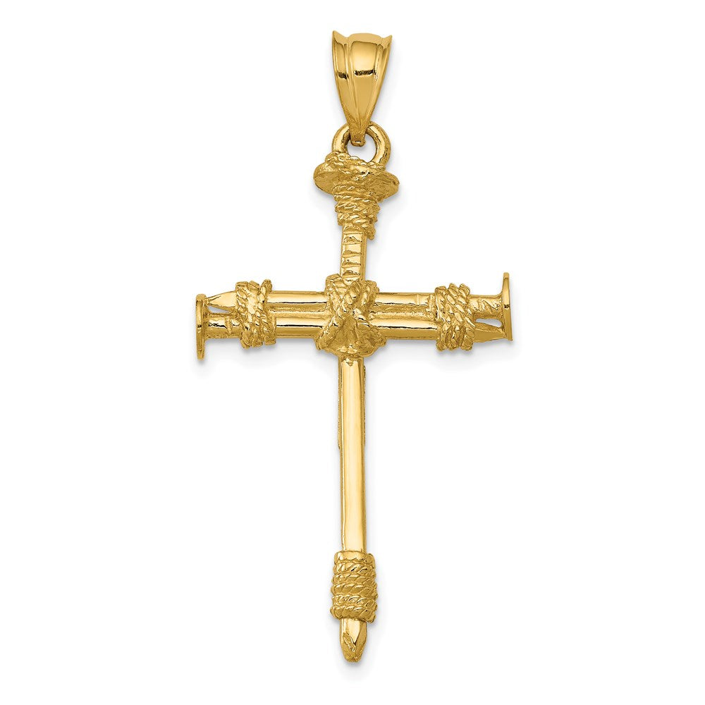 Solid;Casted;3-D;14k Yellow gold;Polished & satin