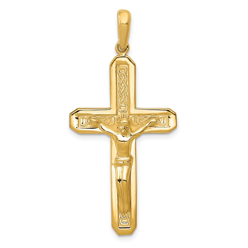 Solid;Casted;Polished;Satin;14k Yellow gold