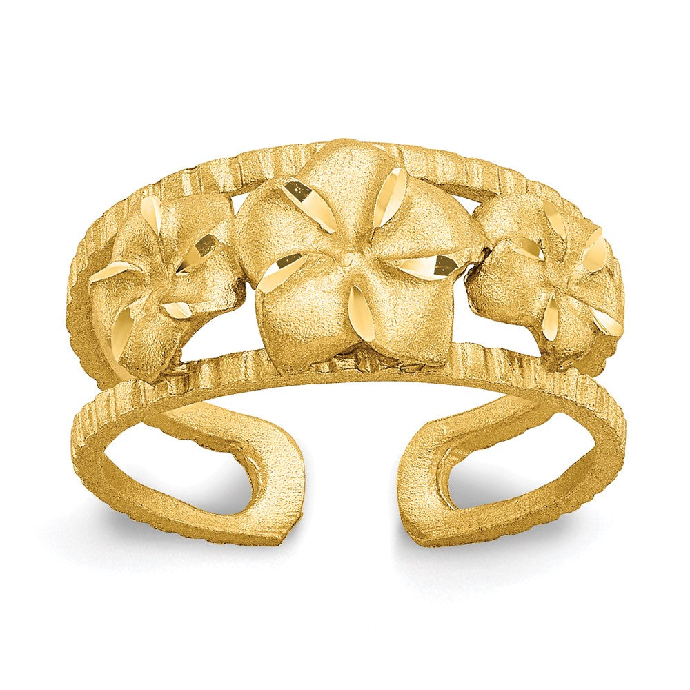 Diamond-cut;Satin;14k Yellow gold