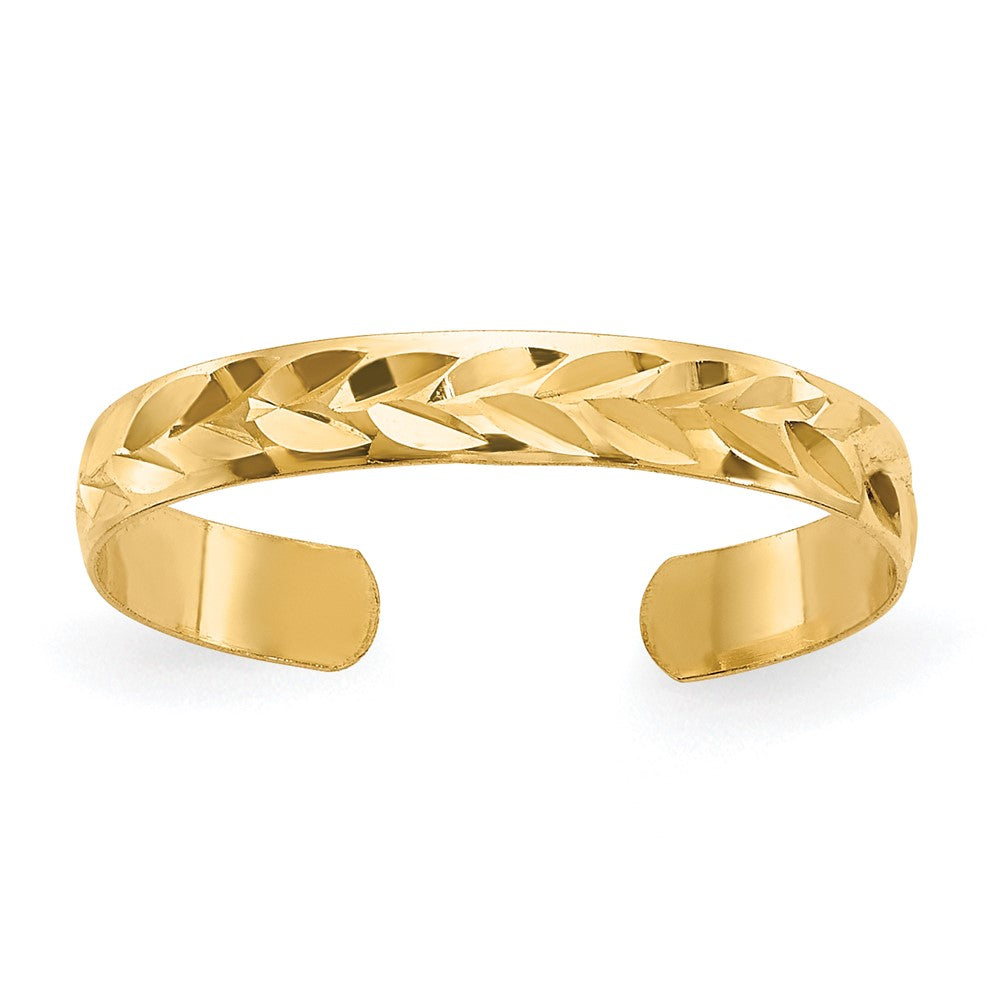 Casted;Diamond-cut;14k Yellow gold