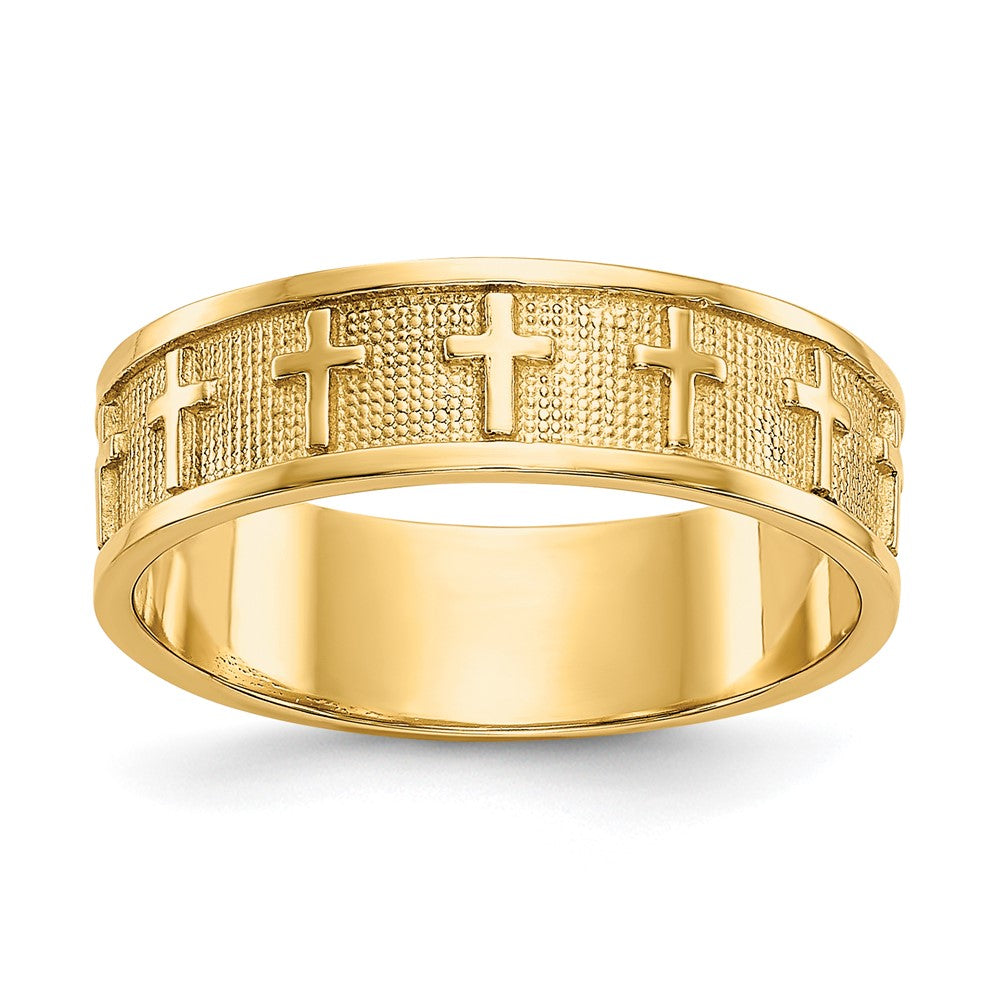 Solid;Casted;Polished;Satin;14k Yellow gold;Engravable