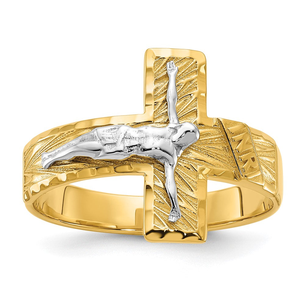 Casted;Diamond-cut;Polished;14K Two-tone