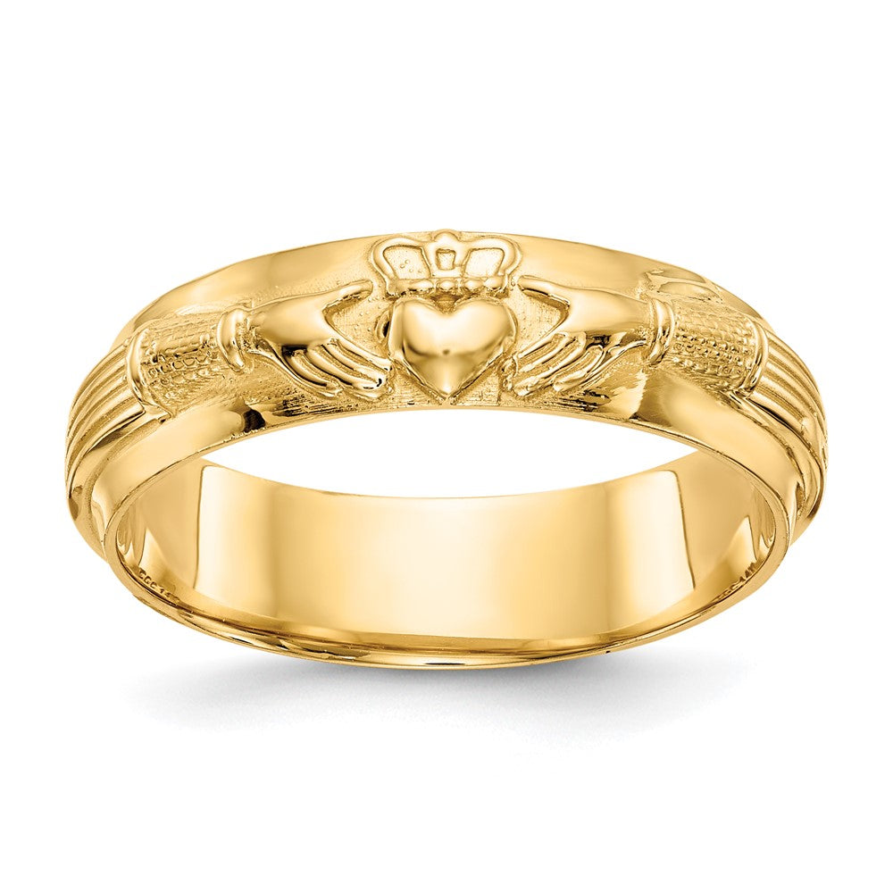 Casted;Polished;14k Yellow gold;Engravable