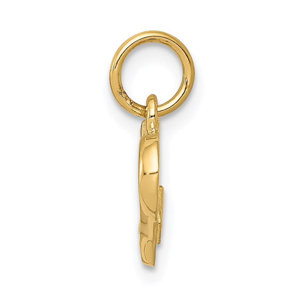 14k Polished I LOVE YOU Heart Charm