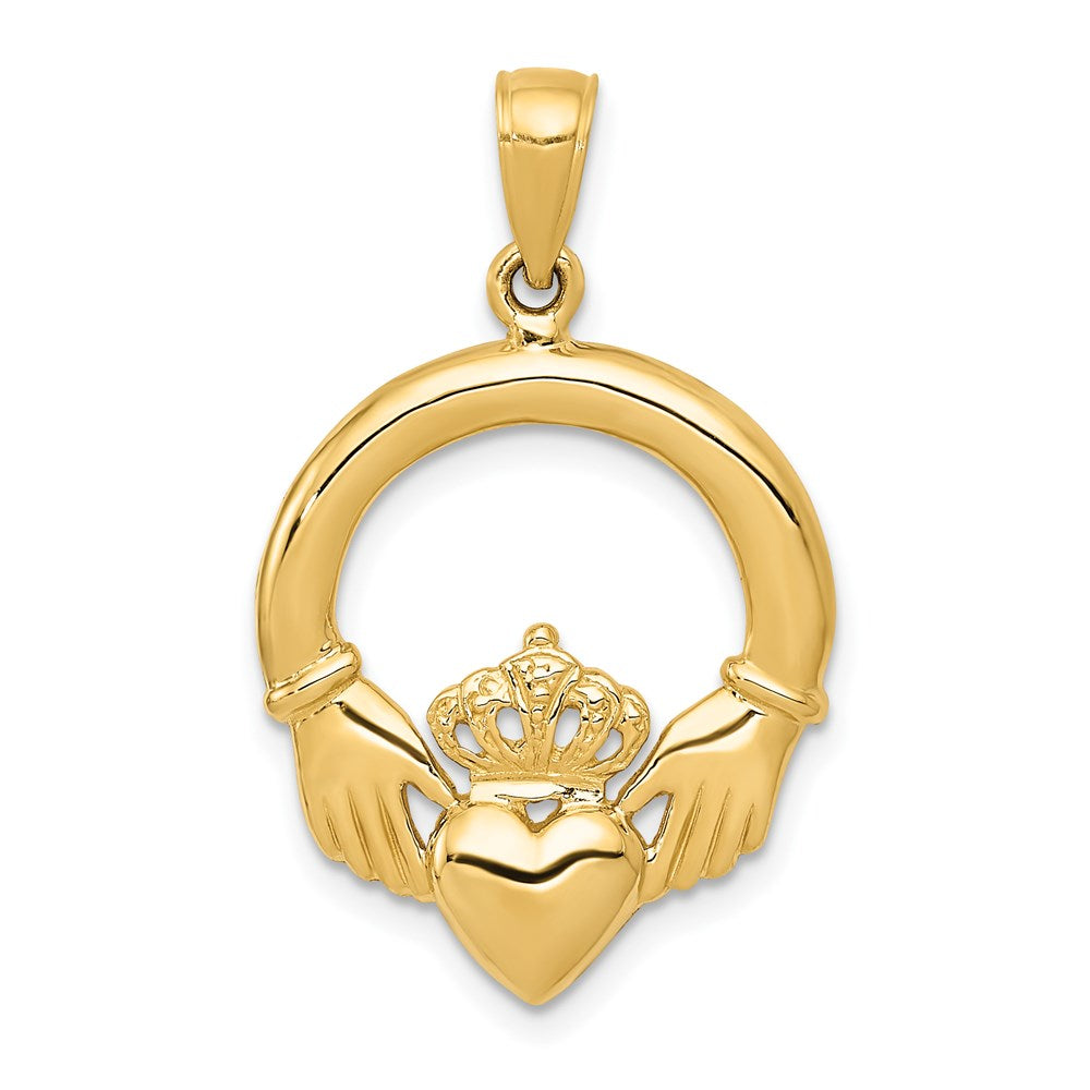 Casted;Polished;14k Yellow gold;Open back