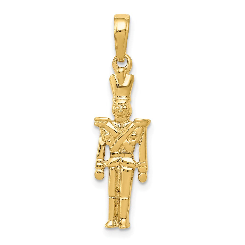 Solid;Polished;3-D;14k Yellow gold