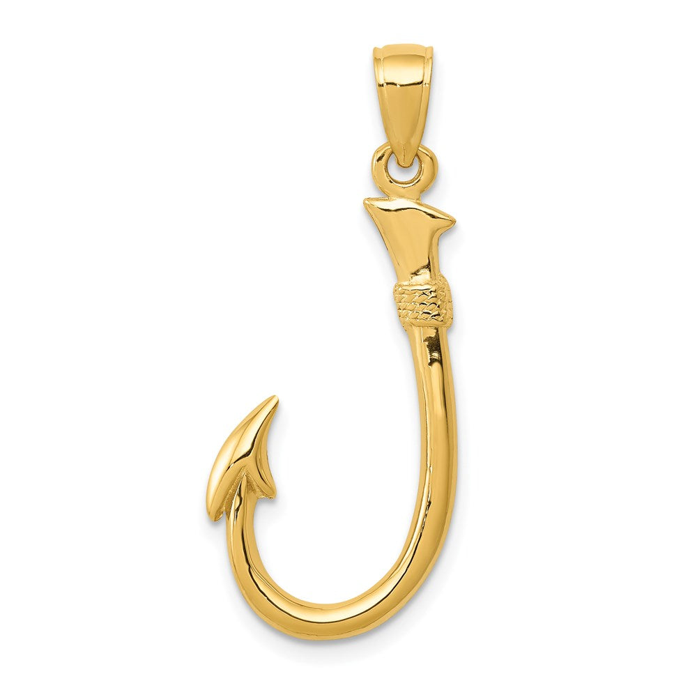 Solid;Casted;Polished;3-D;14k Yellow gold