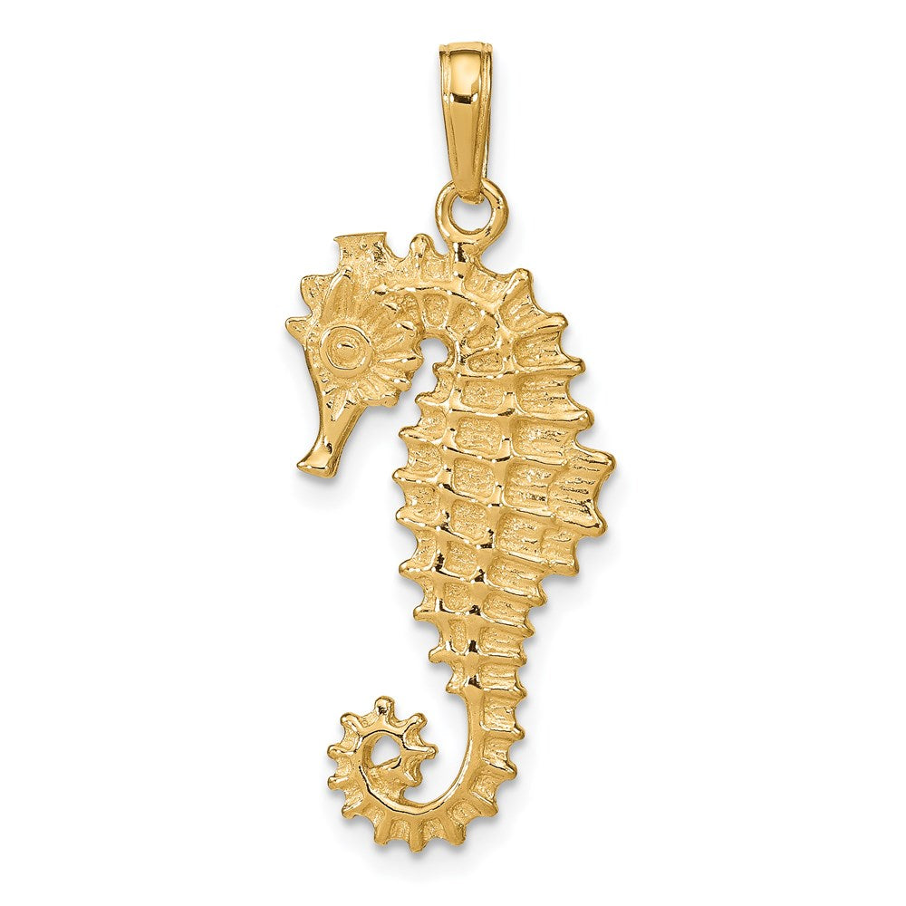 Solid;Polished;3-D;14k Yellow gold