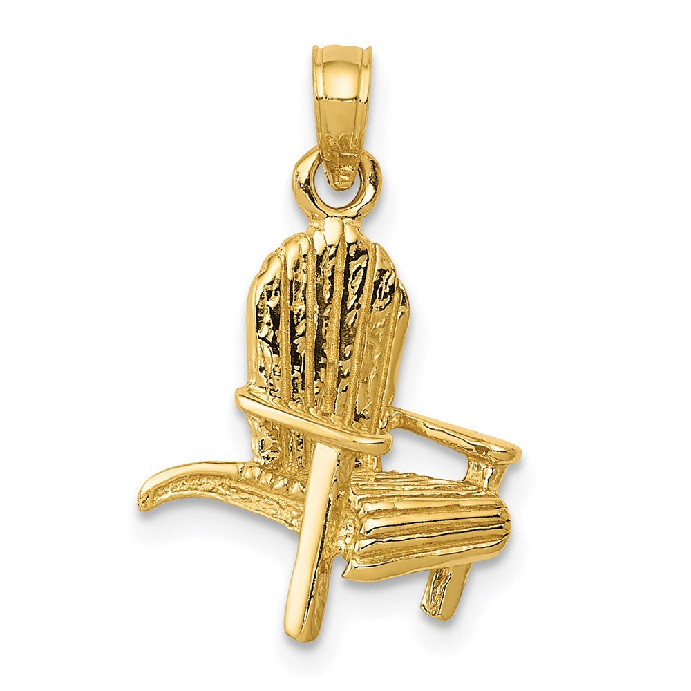Solid;Casted;3-D;14k Yellow gold;Polished & satin