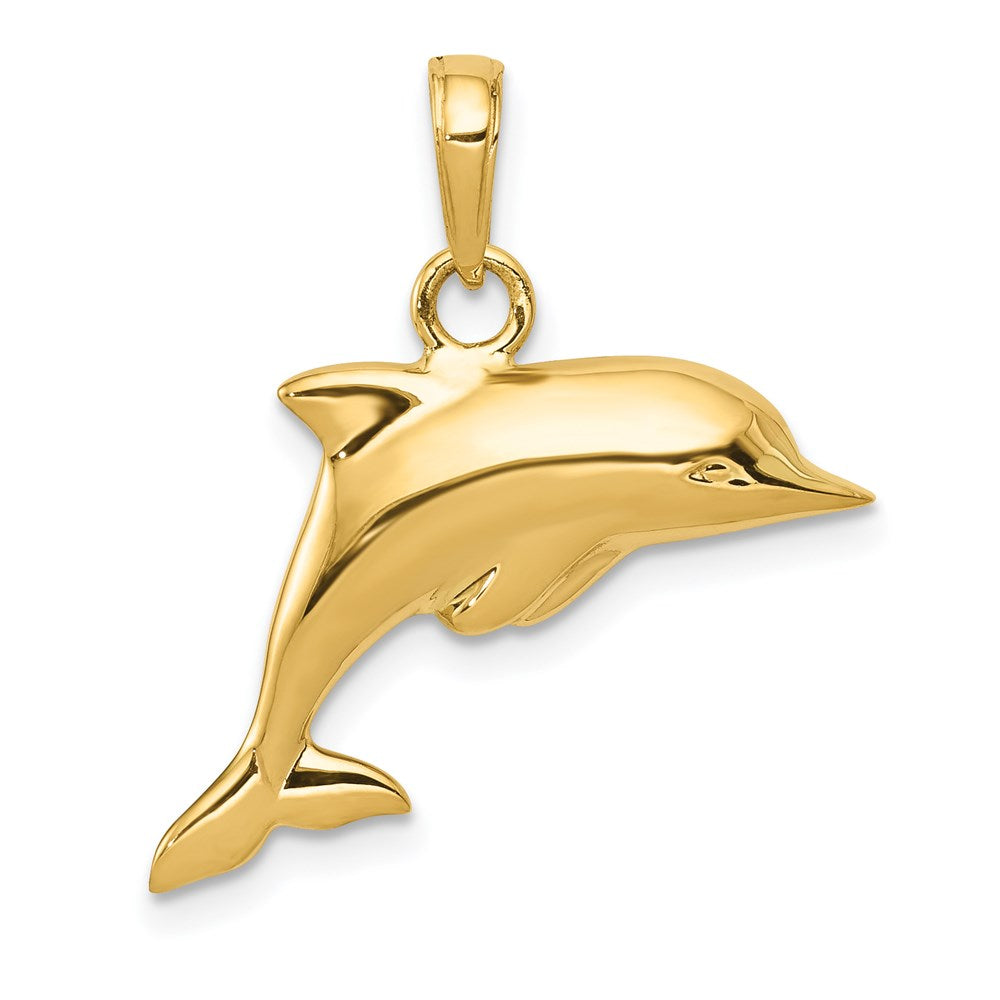 Casted;Polished;3-D;14k Yellow gold;Hollow