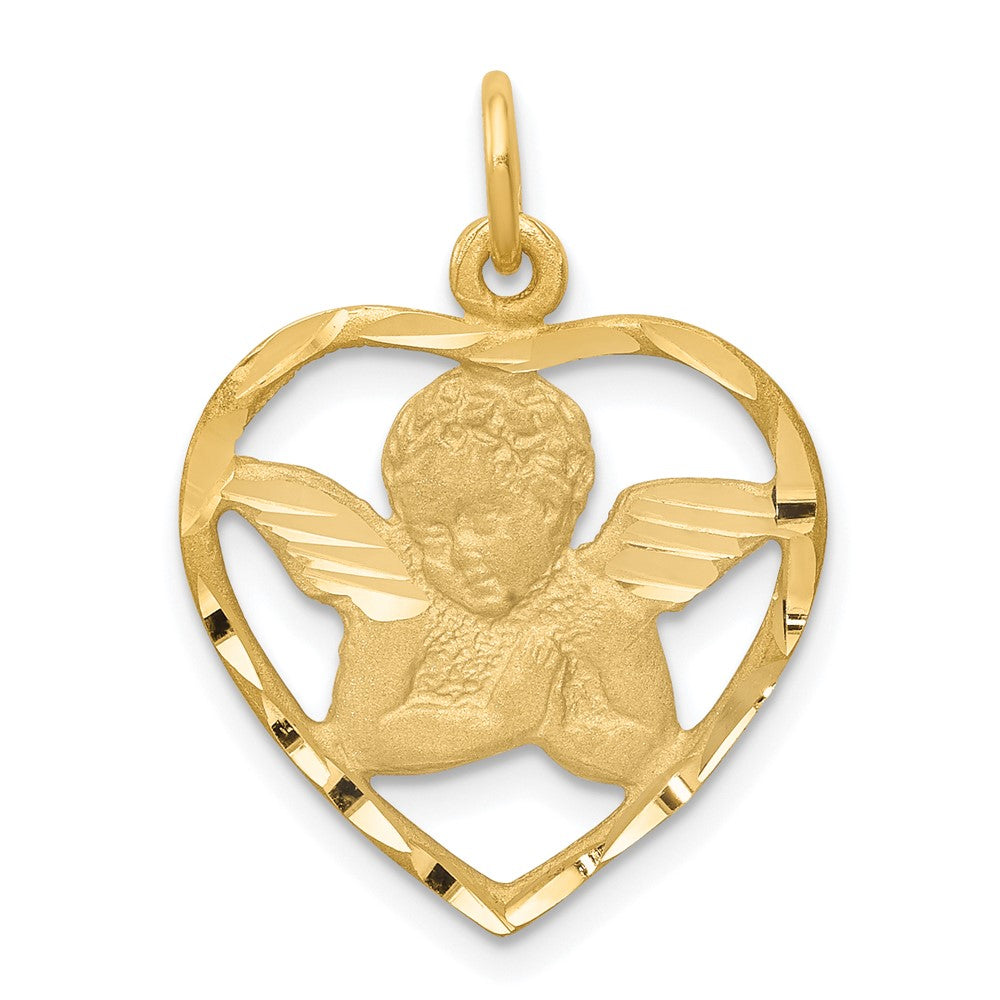 Solid;Casted;Diamond-cut;Satin;14k Yellow gold;Flat back;Not engraveable;Textured back
