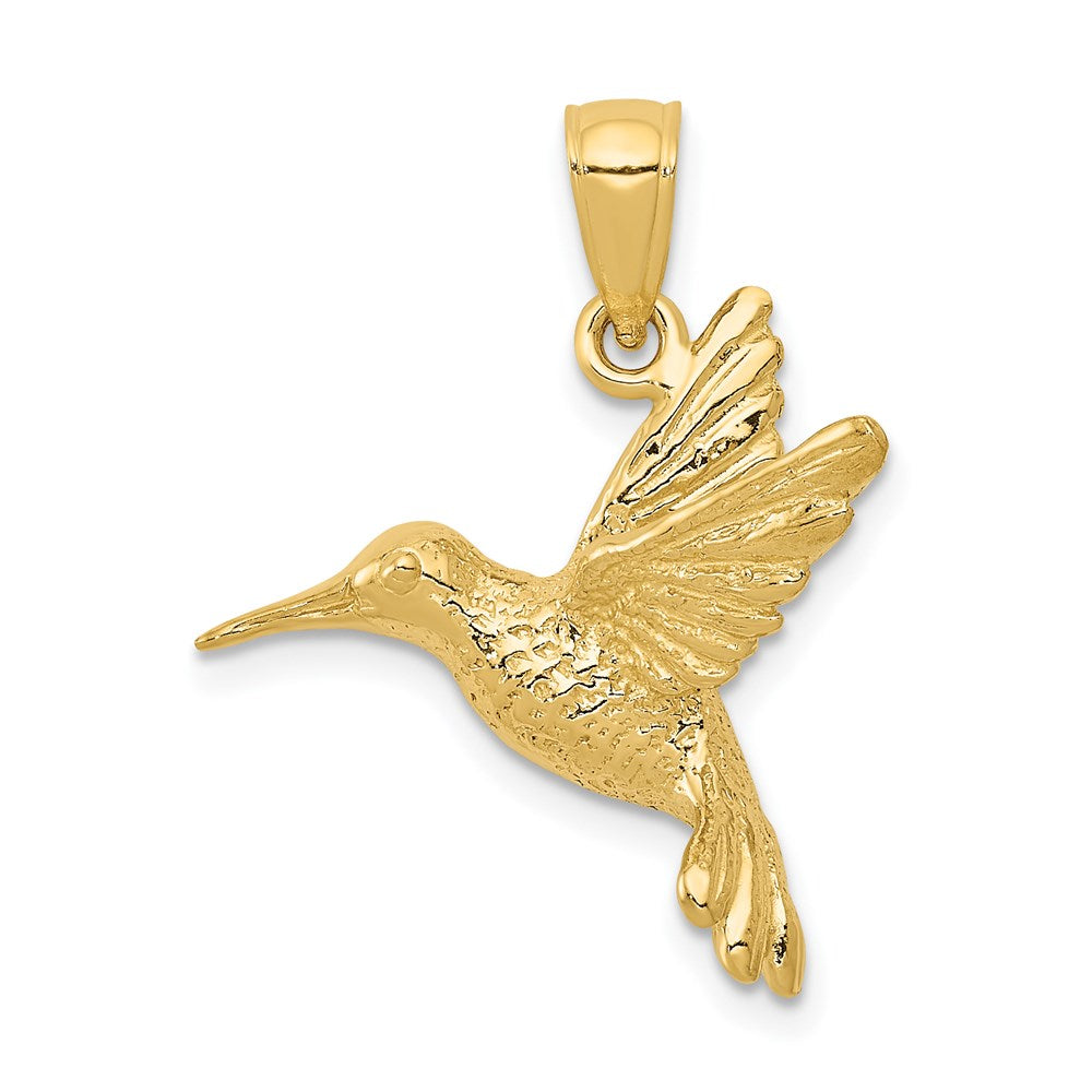 Casted;3-D;14k Yellow gold;Open back