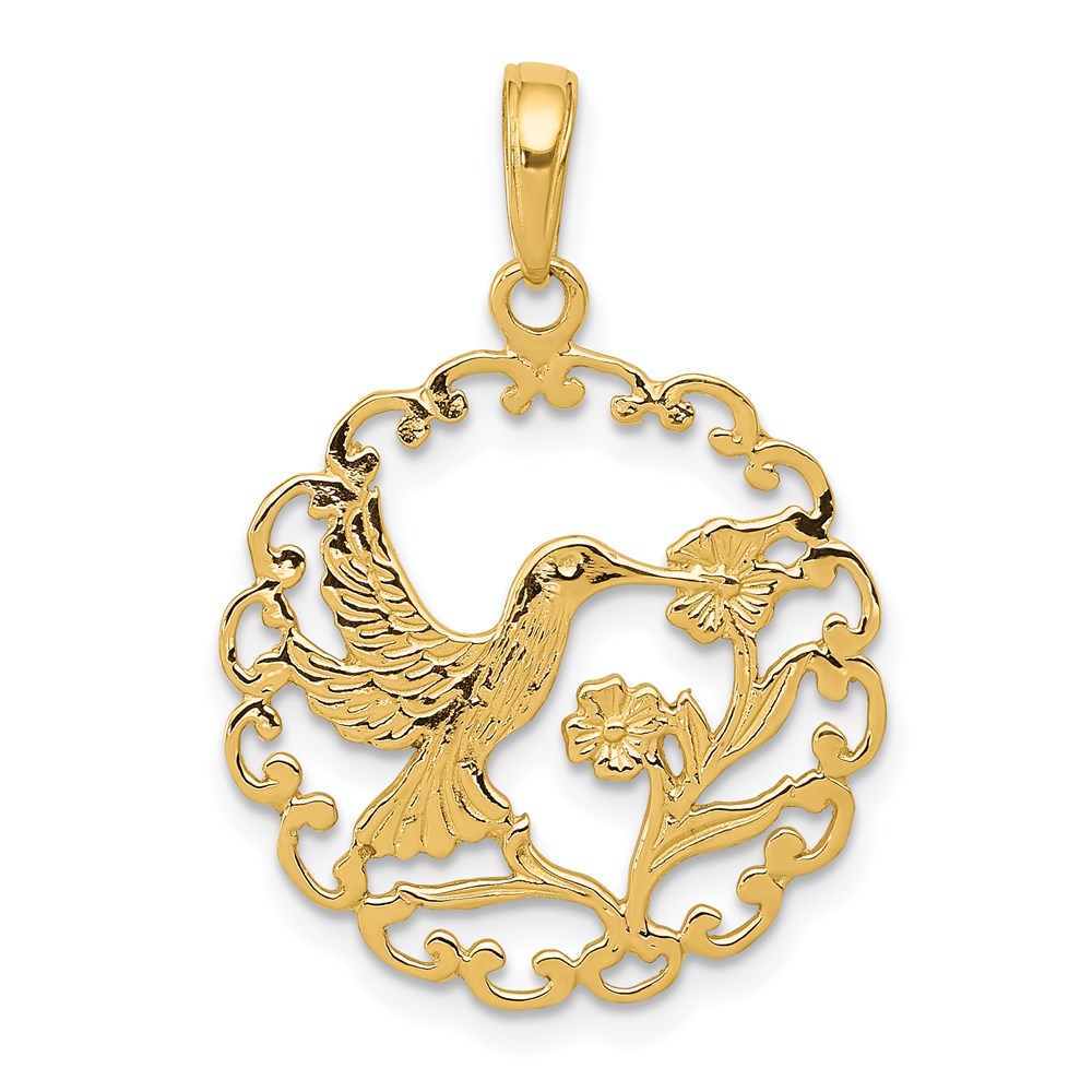 Polished;Die struck;14k Yellow gold
