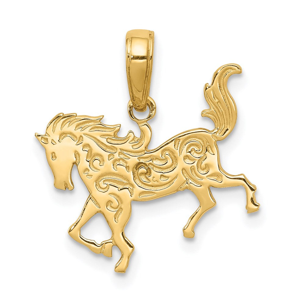 Solid;Polished;Die struck;14k Yellow gold