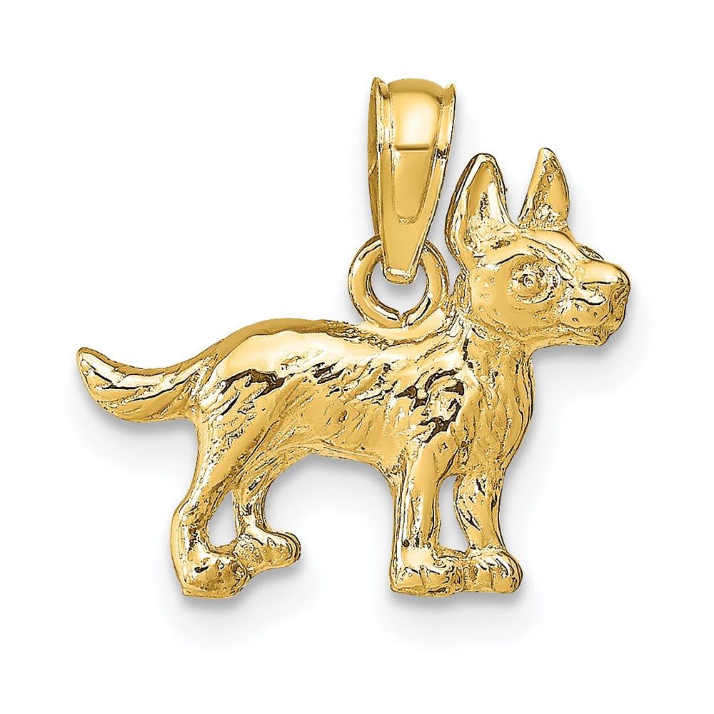 Solid;Die struck;14k Yellow gold;Open back;Engravable;Textured