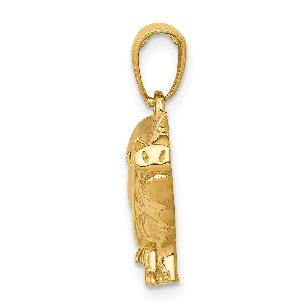 14k Pot Belly Pig Pendant