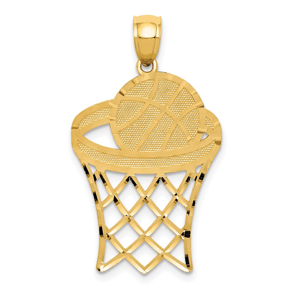 Satin;14k Yellow gold;Textured back