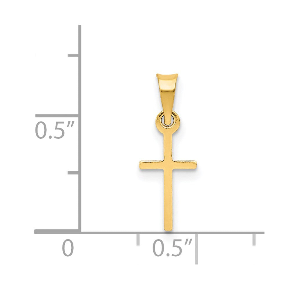 14k Polished Cross Charm