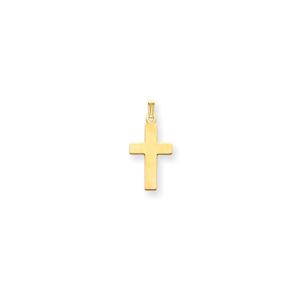 Solid;Polished;14k Yellow gold;Stamped;Engravable;Satin Back
