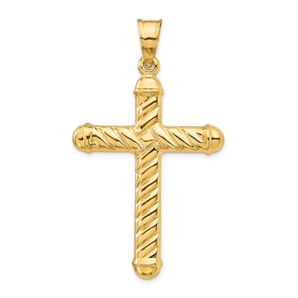 Polished;3-D;14k Yellow gold;Hollow