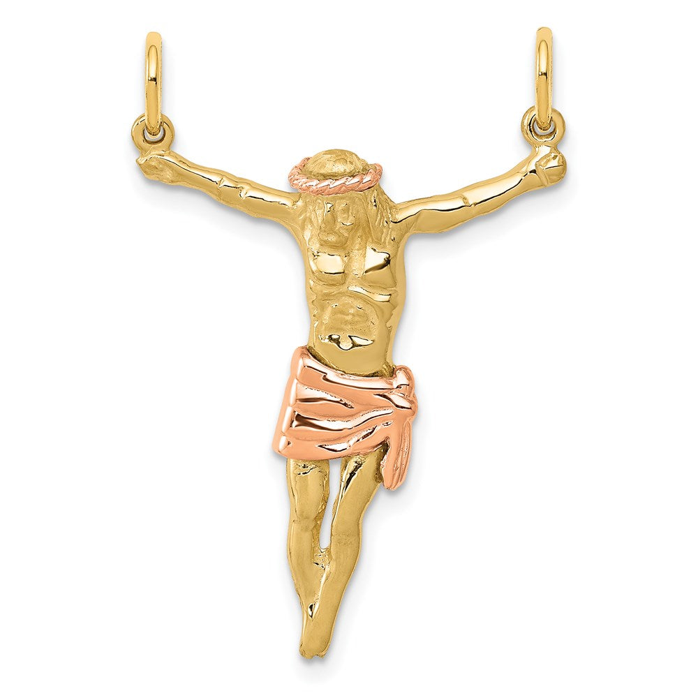 Solid;Casted;Satin;14K Two-tone;Open back;Not engraveable