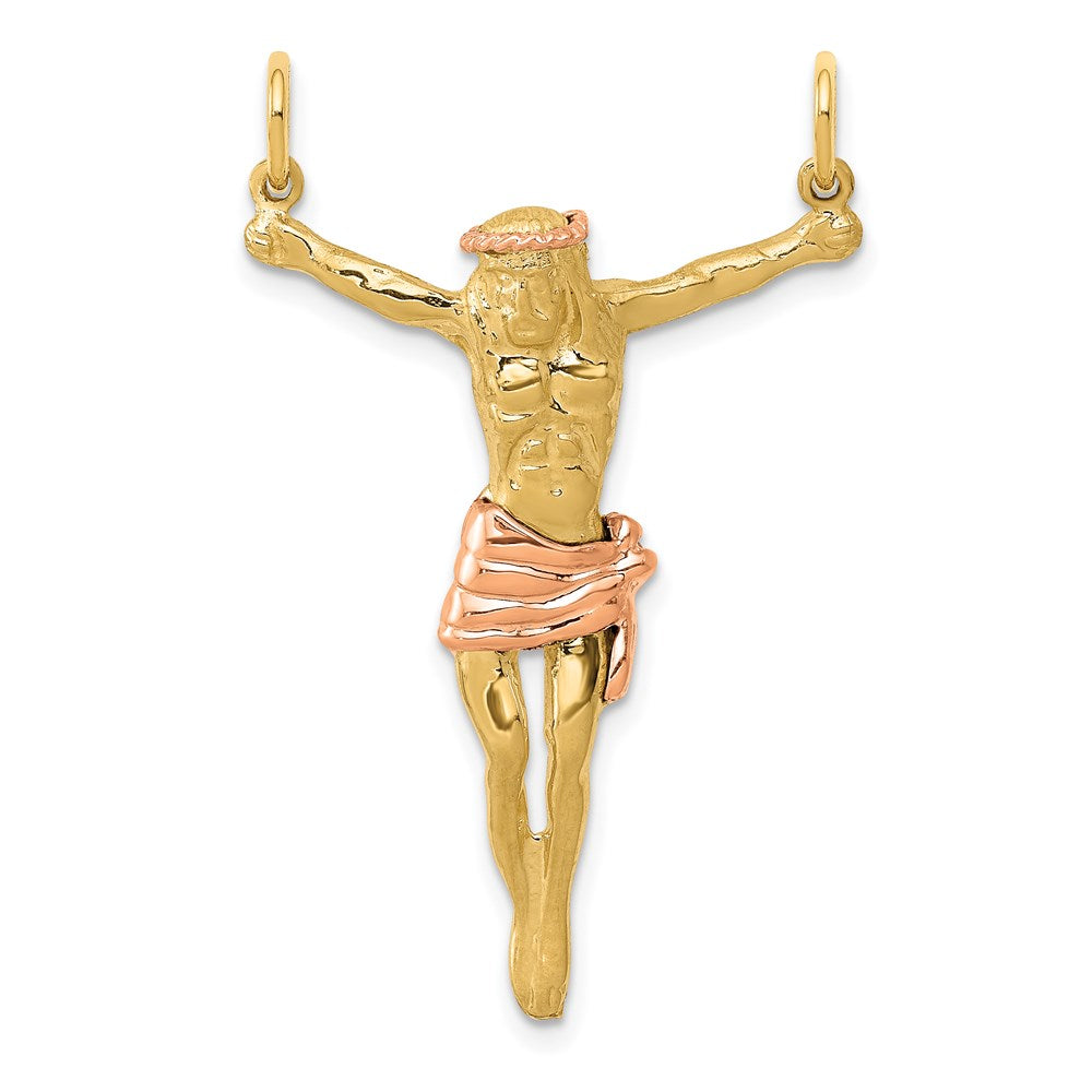 Solid;Casted;Satin;14K Two-tone;Open back;Not engraveable