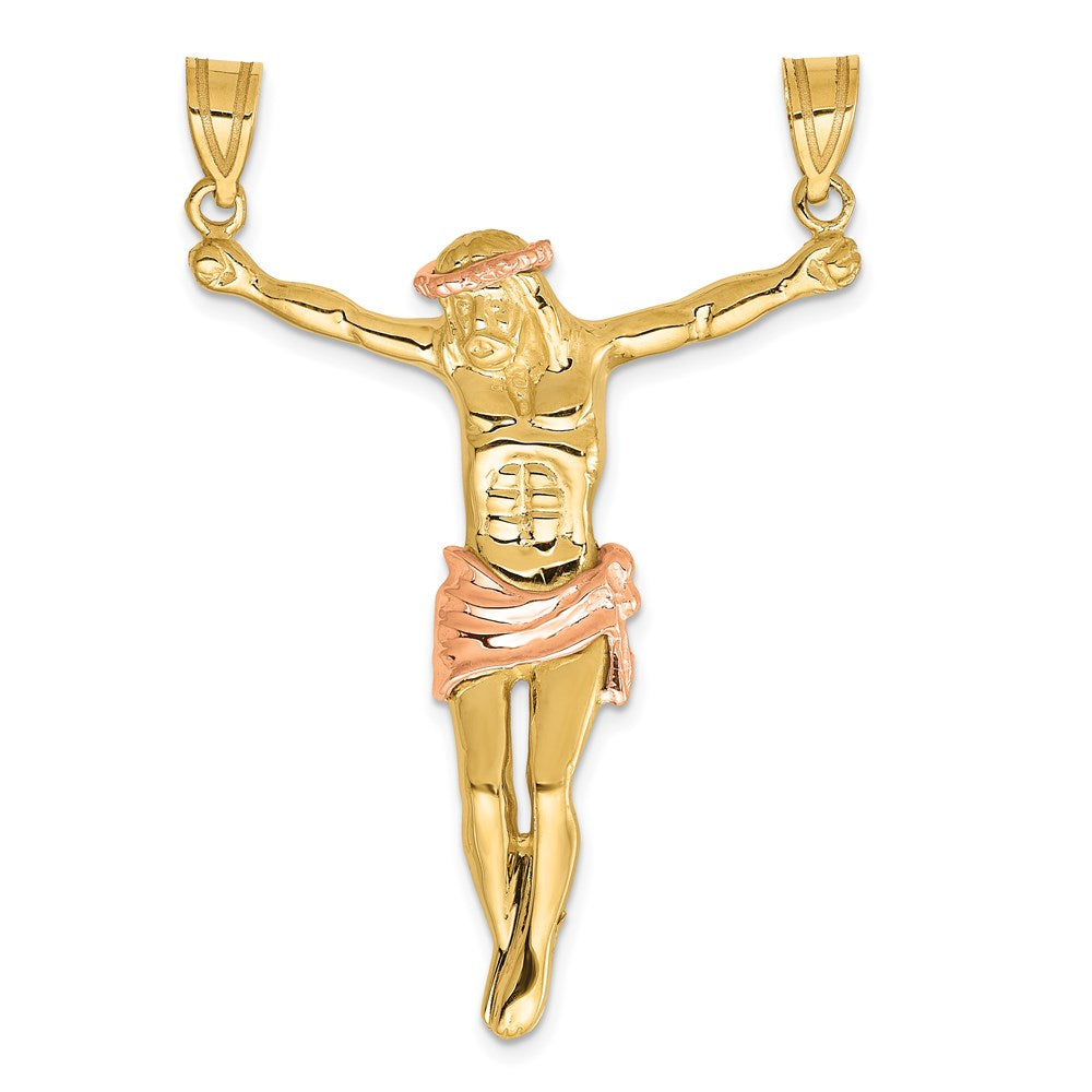 Solid;Casted;Polished;Satin;14K Two-tone;Open back;Not engraveable
