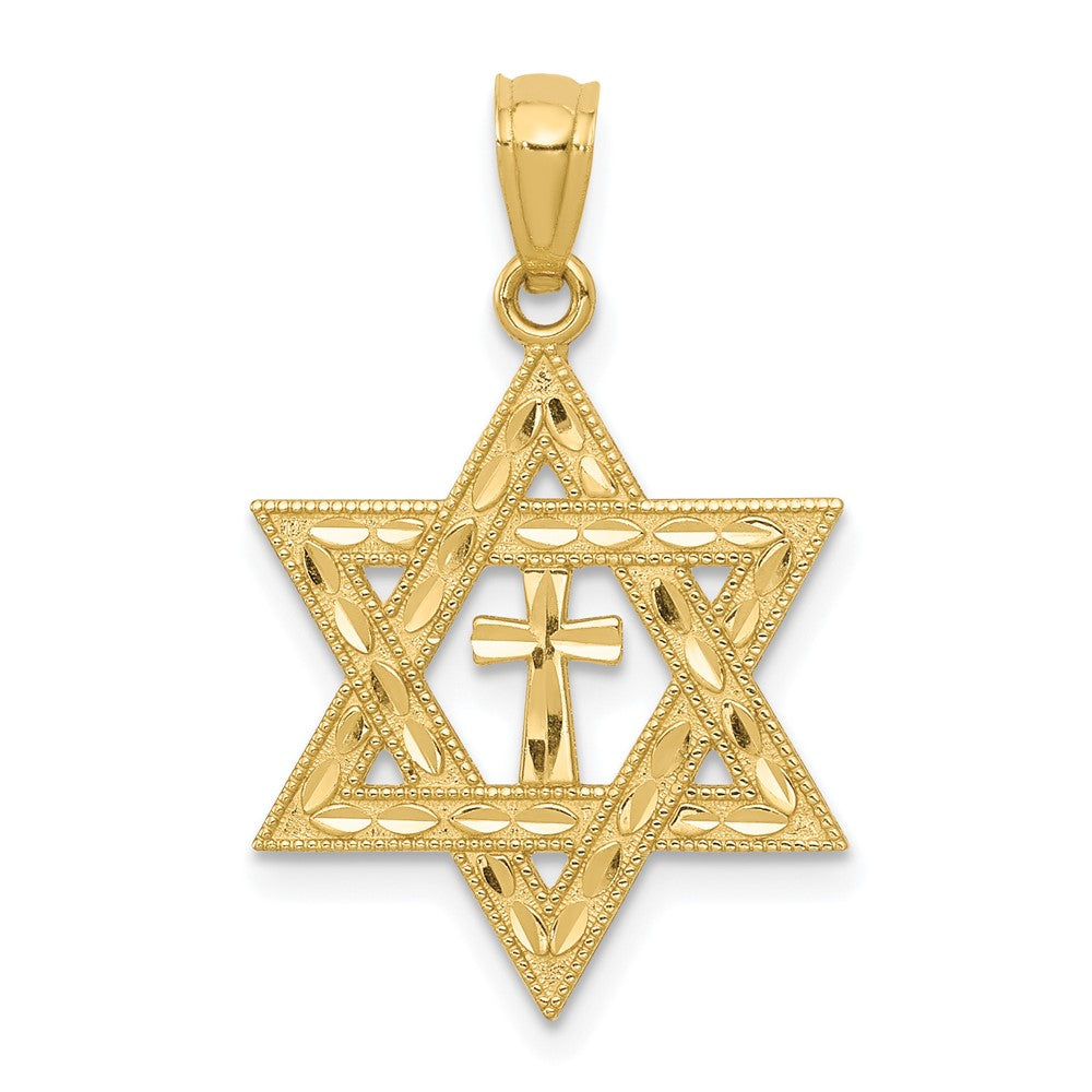 Solid;Diamond-cut;Polished;Die struck;14k Yellow gold;Textured;Textured back