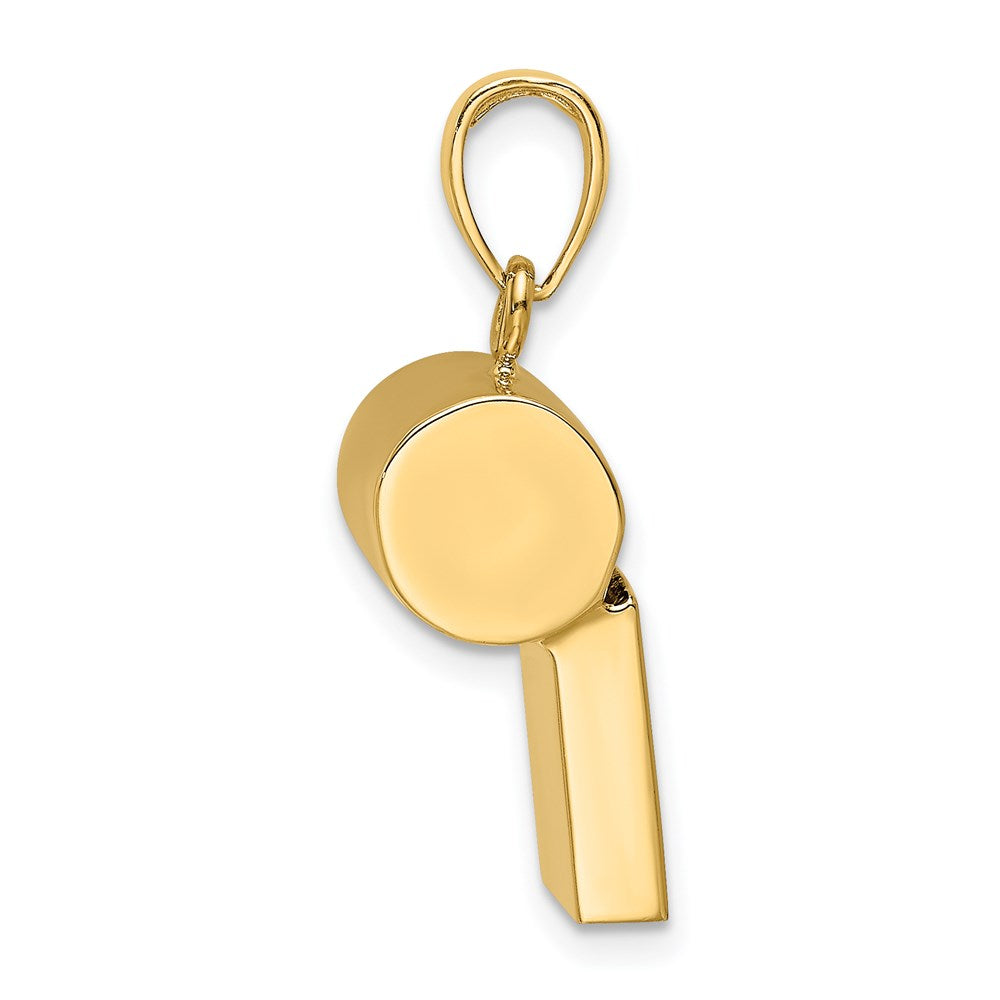14k 3-D Working Whistle Charm