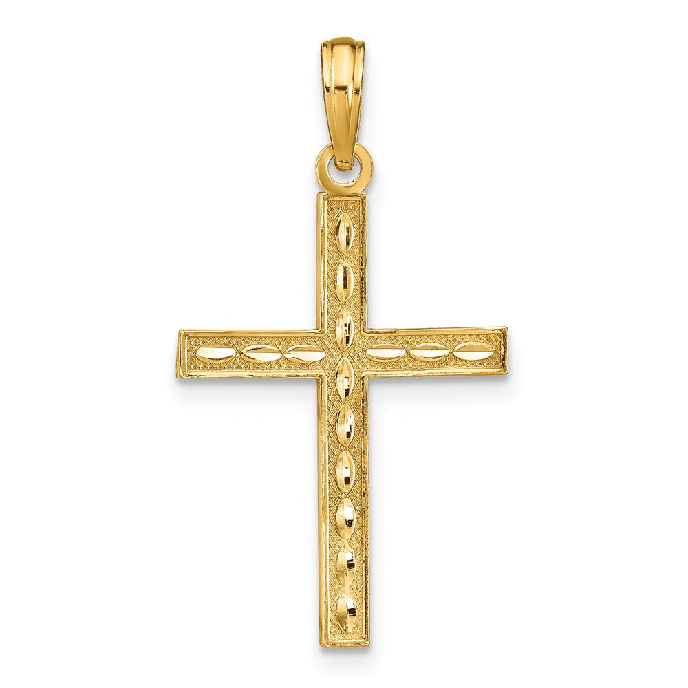 Solid;Polished;14k Yellow gold;Textured