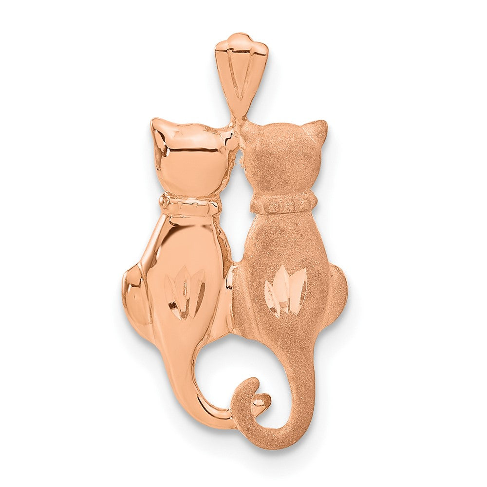Solid;Diamond-cut;Polished;Open back;14k Rose gold;Laser-cut;Textured back