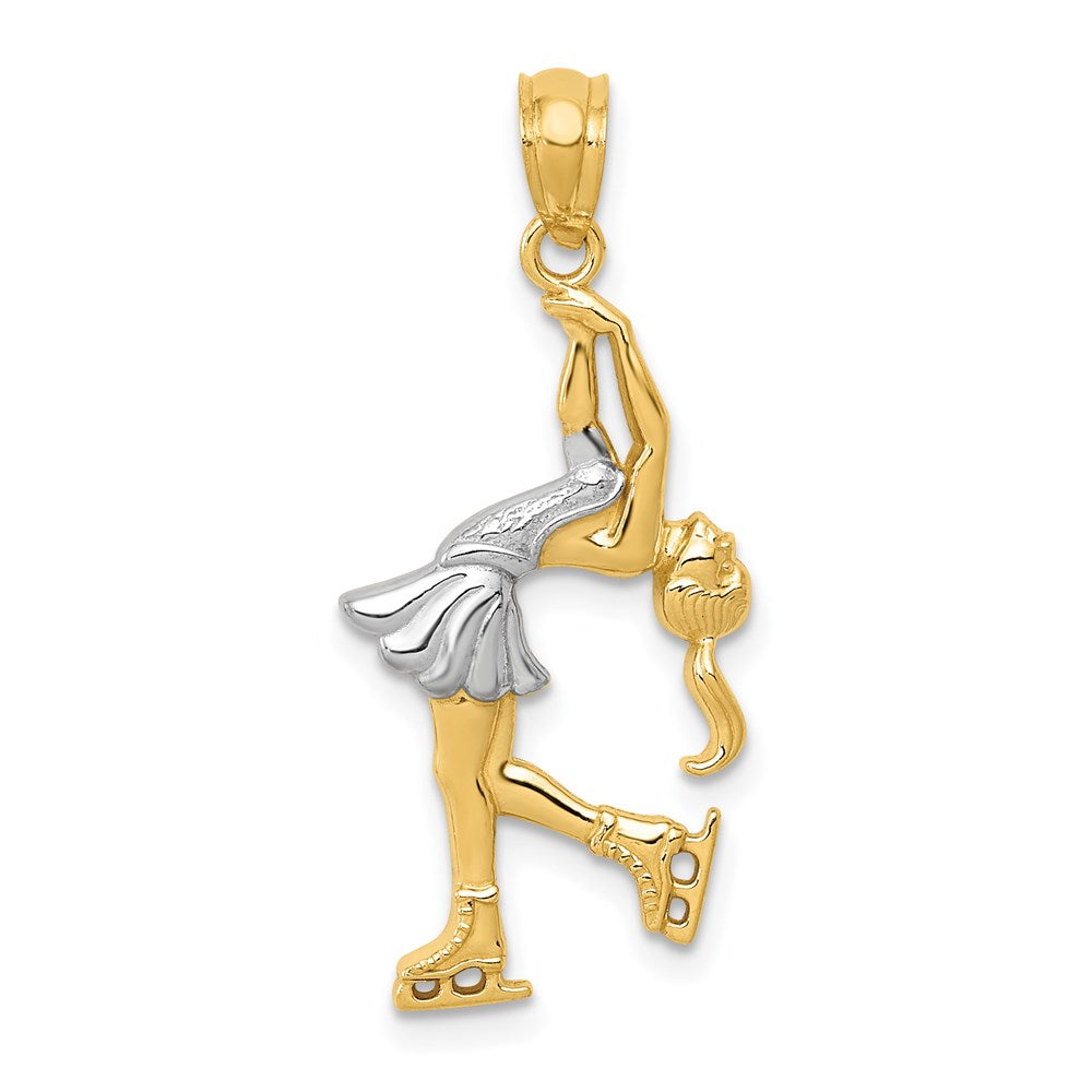 Polished;14K Yellow gold & rhodium;Concave