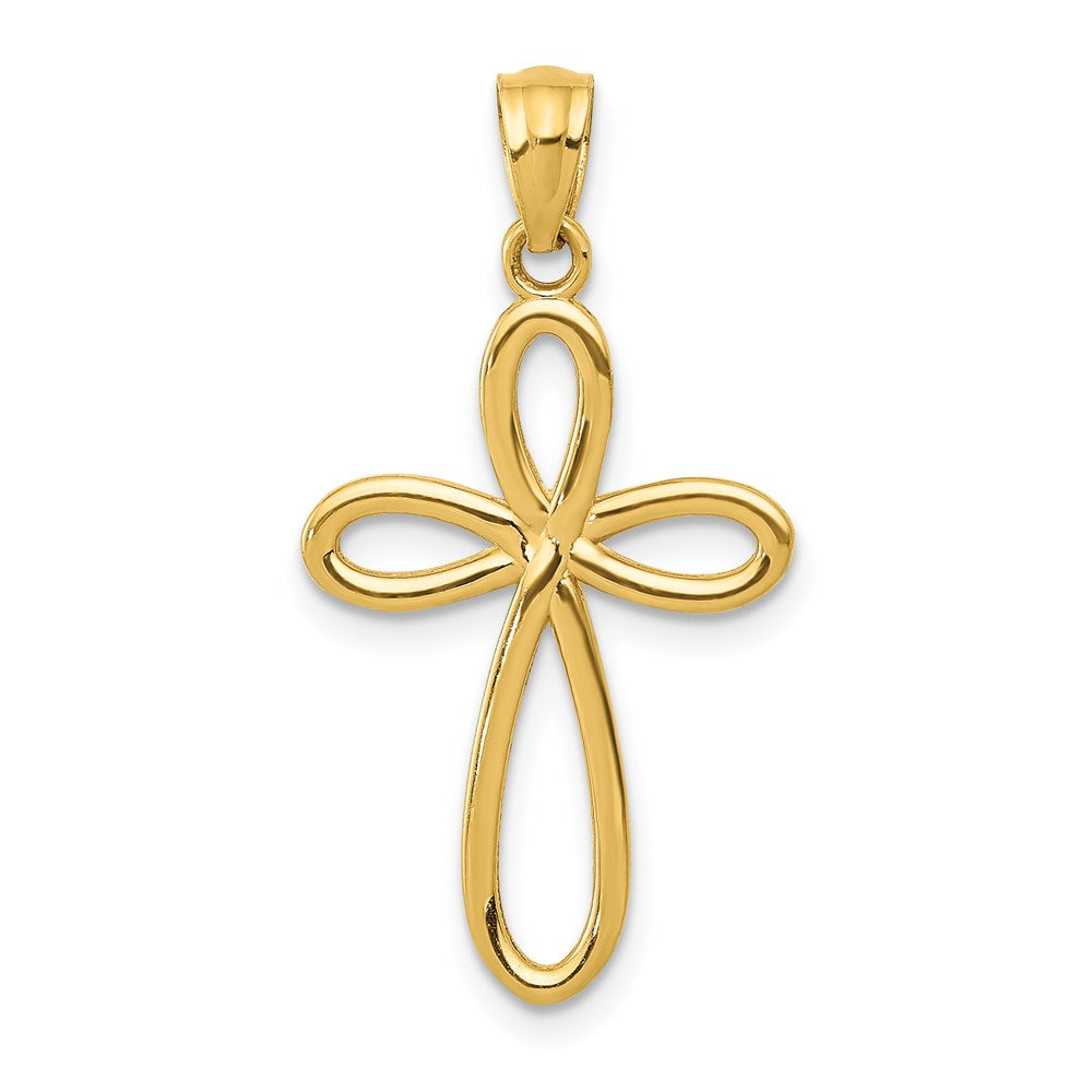 Solid;Polished;14k Yellow gold;Open
