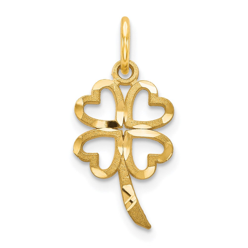 Solid;Casted;Diamond-cut;Polished;Satin;14k Yellow gold