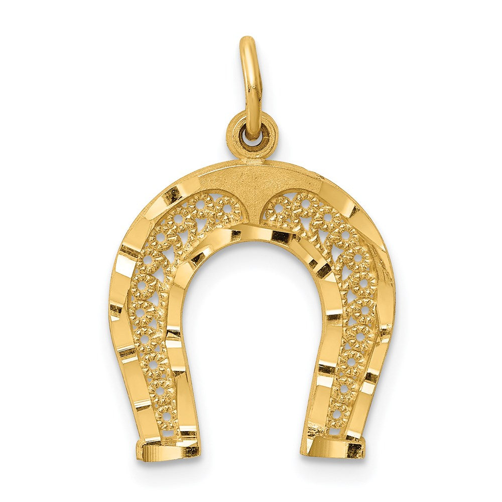 Solid;Casted;Diamond-cut;Polished;14k Yellow gold