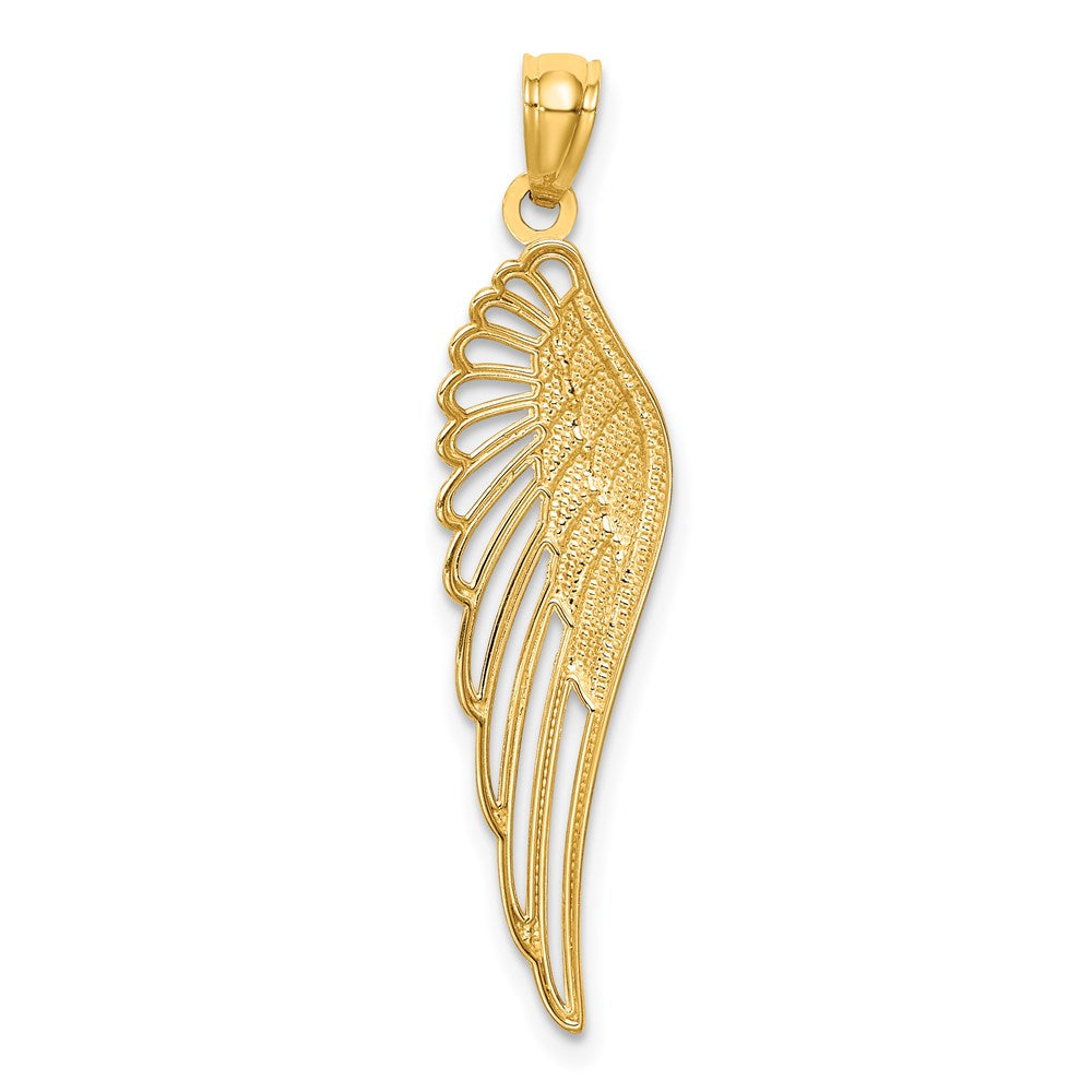 14K Cut-out Angel Wing Pendant