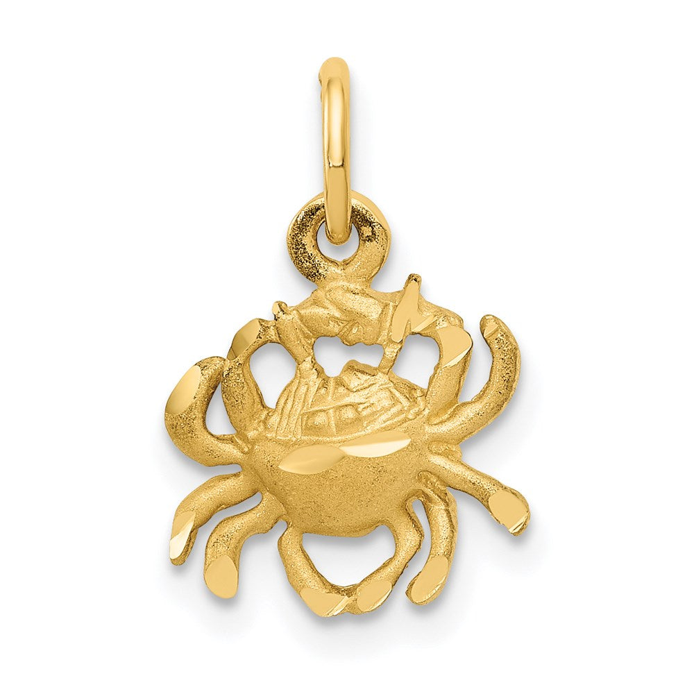 Solid;Casted;Diamond-cut;Satin;14k Yellow gold