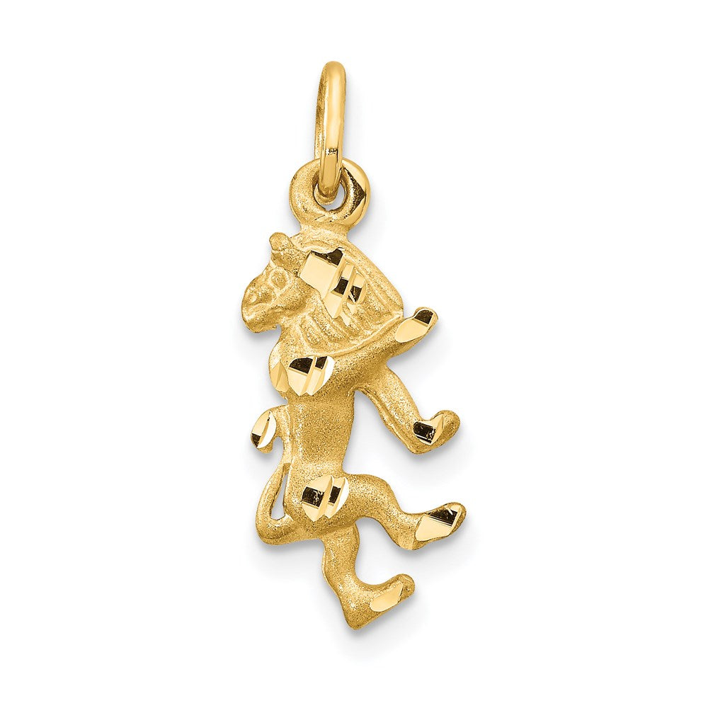 Solid;Casted;Diamond-cut;Satin;14k Yellow gold